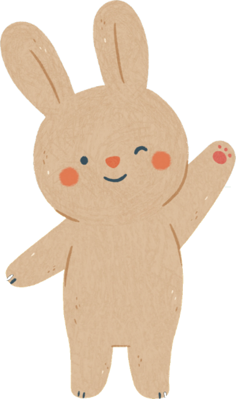Bunny from Bunny's Big Day of Sounds, waving hello
